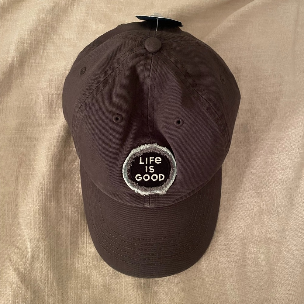 life is good grey baseball hat nwt!